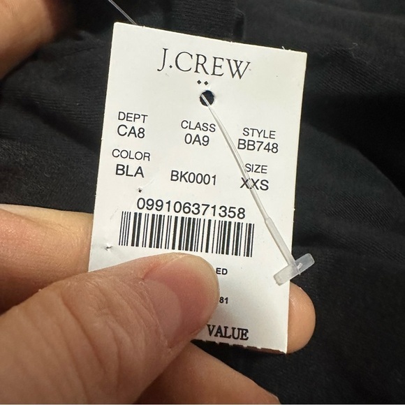 J crew women’s black long sleeve tissue turtleneck top - Picture 3 of 3